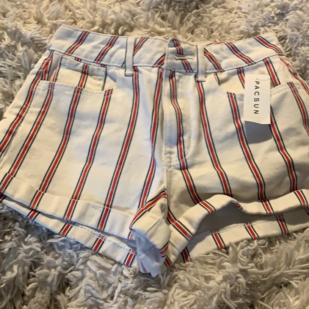 NWT PacSun Striped Mom Shorts